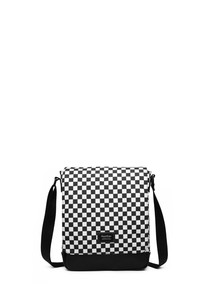 Smart Bags Krinkıl Siyah Kumaş/Beyaz Kadın Çapraz Askılı Çanta SMBDM3091