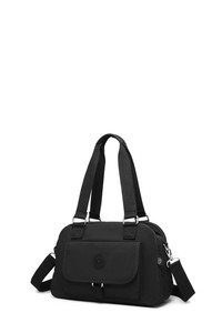 Smart Bags Krinkıl Siyah Kumaş Kadın Omuz Çantası SMB1122