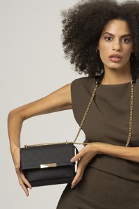  Valentino Orlandi Monogram Siyah Kadın Çapraz Askılı Çanta VLT065