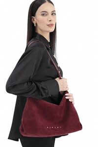 Sisley Nappa Bordo Kadın Omuz Çantası SLY300