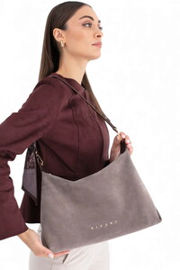  Sisley Nappa Taş-Kahve Kadın Omuz Çantası SLY300