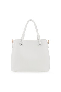  Bilik Deri Logo Detaylı Beyaz Kadın El Çantası RİV 145-R