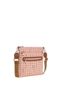  Bilik Deri Monogram Pembe/Taba Kadın Çapraz Askılı Çanta MTŞ 269-MN
