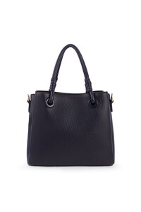  Bilik Deri Logo Detaylı Lacivert Kadın El Çantası RİV 145-R