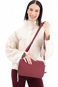  Benetton  Bordo-Kahve Kadın Çapraz Askılı Çanta BNT1666