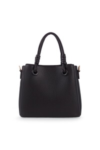  Bilik Deri Logo Detaylı Siyah Kadın El Çantası RİV 145-R