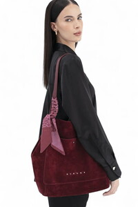 Sisley Nappa Bordo Kadın Omuz Çantası SLY303