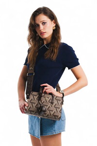  U.S. Polo Assn. Logo Detaylı Kahve Kadın El Çantası US25507