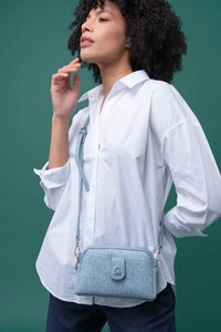 Benetton Monogram Mavi Kadın Çapraz Askılı Çanta BNT1320