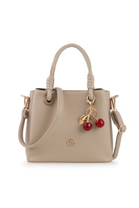 Bilik Deri Logo Detaylı Vizon Kadın El Çantası RİV 145-R