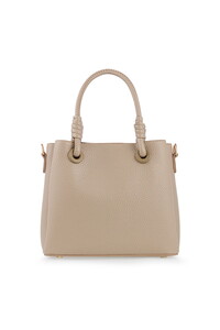  Bilik Deri Logo Detaylı Vizon Kadın El Çantası RİV 145-R