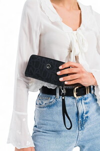  Nautica Monogram Siyah Kadın Portföy & Clutch Çanta C7300T