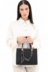 Sisley Logo Detaylı Siyah Kadın El Çantası SLY286