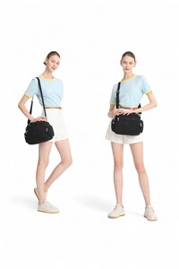  Smart Bags Krinkıl Siyah Kadın Omuz Çantası SMB3207