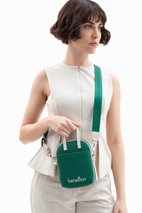 Benetton  Yeşil-Bej Kadın Çapraz Askılı Çanta BNT1625