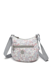  Smart Bags Krinkıl Gri Çiçekli Kadın Çapraz Askılı Çanta SMB3169