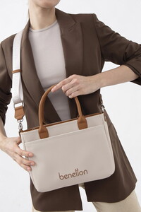  Benetton  Bej-Camel Kadın Omuz Çantası BNT1614
