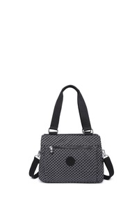 Smart Bags Krinkıl Siyah/Beyaz Kumaş Kadın Omuz Çantası SMB1125