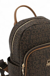  Benetton Monogram Kahve-Taba Kadın Sırt Çantası BNT1645