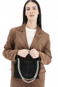 Sisley Nappa Siyah Kadın El Çantası SLY299