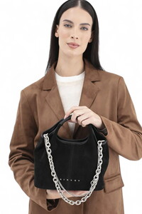  Sisley Nappa Siyah Kadın El Çantası SLY299