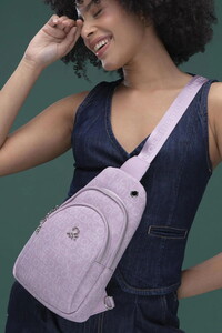 Benetton Monogram Lila Kadın Body Bag BNT1286