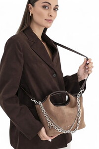 Sisley Nappa Taba-Kahve Kadın El Çantası SLY299