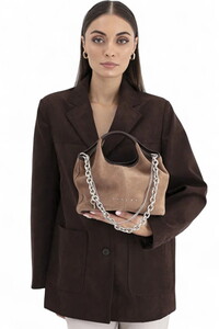  Sisley Nappa Taba-Kahve Kadın El Çantası SLY299