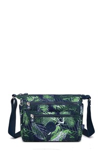 Smart Bags Krinkıl Lacivert/Yeşil Kadın Çapraz Askılı Çanta SMB1238
