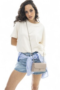  Benetton Gofraj Kum-Camel Kadın Portföy & Clutch Çanta BNT565