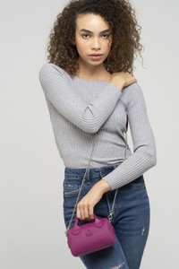  Benetton Gofraj Mürdüm Kadın Çapraz Askılı Çanta BNT874