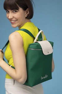  Benetton  Yeşil-Bej Kadın Sırt Çantası BNT1608