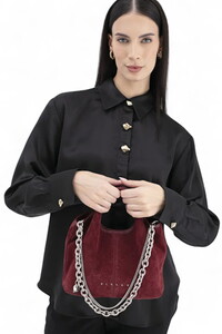 Sisley Nappa Bordo Kadın El Çantası SLY299