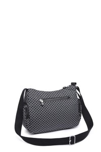 Smart Bags Krinkıl Siyah/Beyaz Kumaş Kadın Omuz Çantası SMB1115