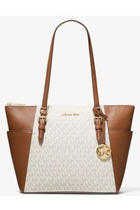 Michael Kors Monogram Bej/Taba Kadın Omuz Çantası 35T0GCFT3B