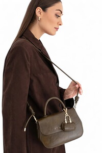 Sisley Logo Detaylı Haki Kadın El Çantası SLY235