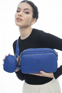  Benetton  Saks Mavi Kadın Çapraz Askılı Çanta BNT1153