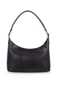  Bilik Deri Kroko Siyah Kadın Omuz Çantası BLM 8107-KR