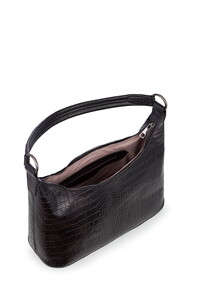  Bilik Deri Kroko Siyah Kadın Omuz Çantası BLM 8107-KR