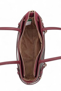  Benetton Monogram Kahve-Bordo Kadın Omuz Çantası BNT1663