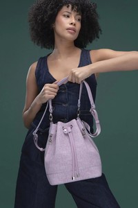  Benetton Monogram Lila Kadın Omuz Çantası BNT1313