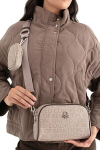  Benetton Monogram Taş-Kahve Kadın Çapraz Askılı Çanta BNT1639