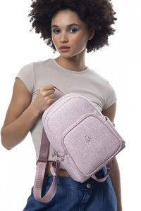 Benetton Monogram Pembe Kadın Sırt Çantası BNT917