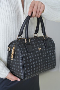 Bilik Deri Monogram Siyah Kadın El Çantası SYM 522-MG