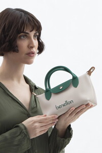Benetton  Bej-Yeşil Kadın Çapraz Askılı Çanta BNT1607
