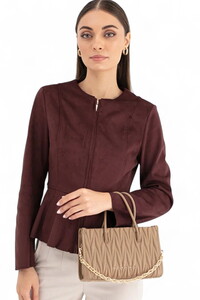  Sisley Logo Detaylı Vizon Kadın El Çantası SLY231