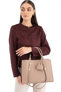 Sisley Logo Detaylı Taş Kadın Omuz Çantası SLY260