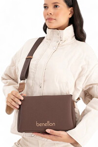  Benetton  Kahve-Camel Kadın Çapraz Askılı Çanta BNT1671