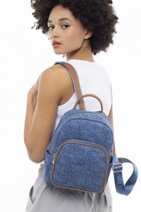 Benetton Monogram Kot/Lacivert Kadın Sırt Çantası BNT917