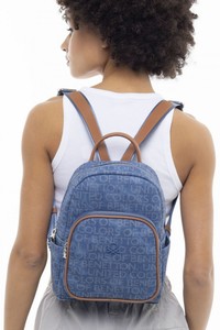  Benetton Monogram Kot/Lacivert Kadın Sırt Çantası BNT917